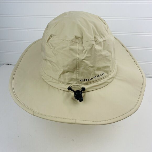 Columbia Unisex Haypoint Booney Omni-Tech Sun Waterproof Safari Bucket Hat Beige - Picture 4 of 9